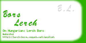 bors lerch business card